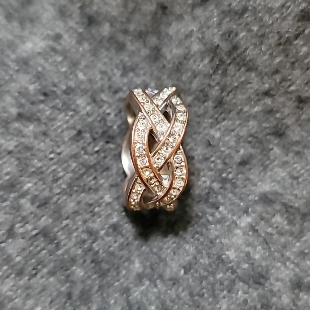 Crystal infinity ring Size 6 - Picture 3 of 4